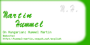 martin hummel business card